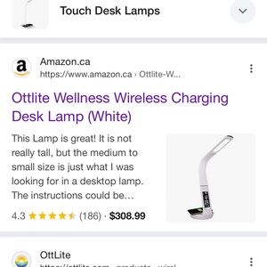 Wireless phone charger & lamp